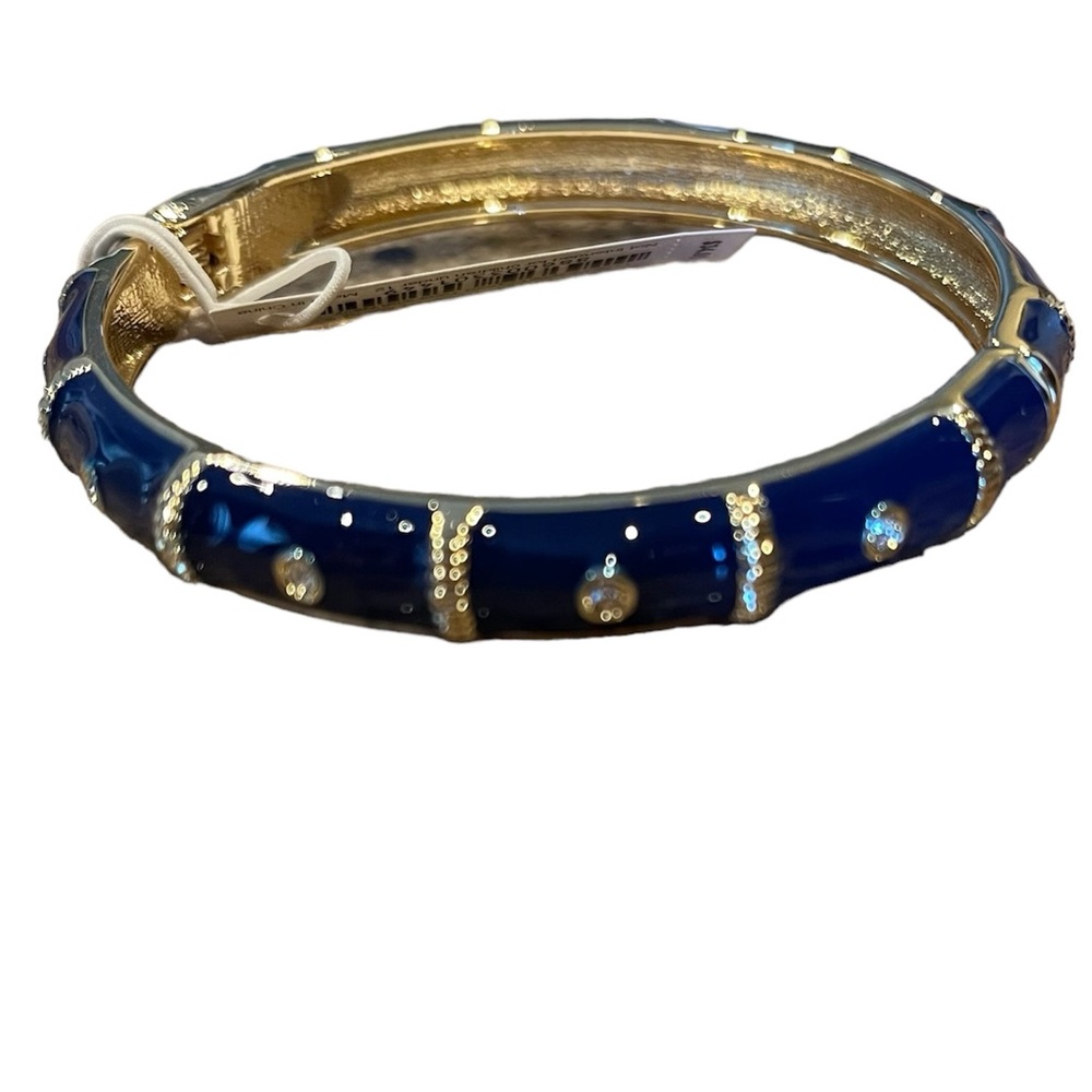 Vera Bradley Bangle Enamel & Crystal Bezeled. Navy NWT
